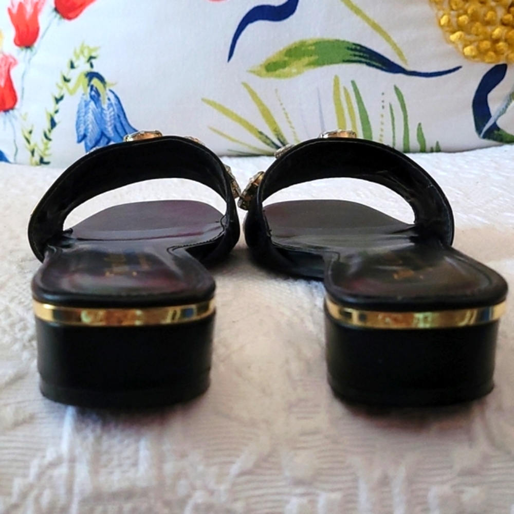 Juicy 🤩 couture black with rhine stone mules size 6.5 - Picture 4 of 8